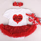 NPK COLLECTION Reborn Baby Doll Clothes Set - Red Cotton Tutu Dress, Headband & Shoes for 20-23 Inch Dolls
