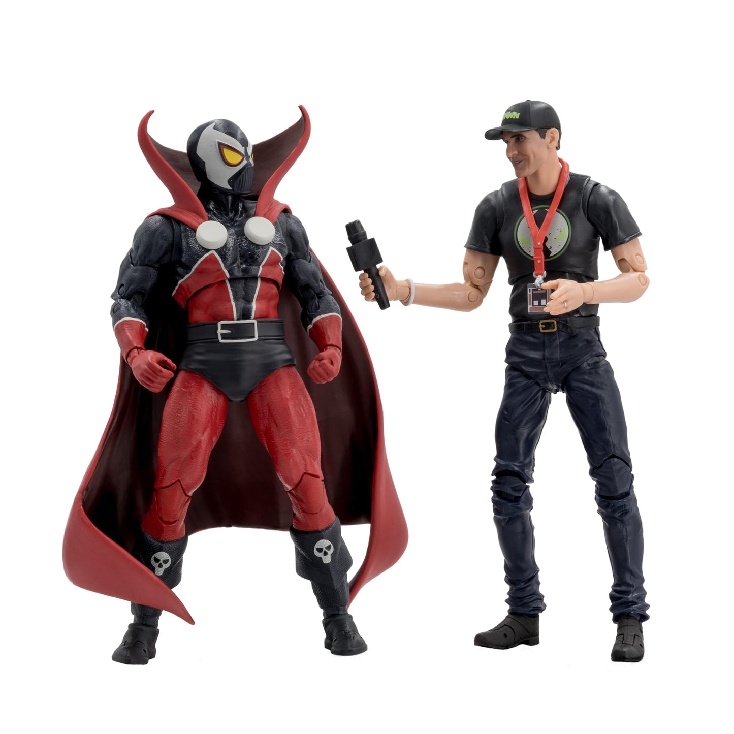 McFarlane Toys Spawn & Todd McFarlane 7in Action Figure 2pk, Multicolor, 30th Anniversary, Model 90169