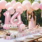 SUWEN 14-Inch Pink Foil Number Balloons 0-9 Jumbo Mylar Birthday Party Decorations for Girls and Women