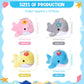 Zomiboo 12 Pcs Mini Animal Plush Toys Dolphin Sea Turtle Stuffed Animals Small Tiny Ocean Mini Plush Toys For Keychain Decoration Baby Xmas Bag Fillers Stocking Stuffs(Dolphin)