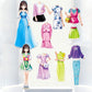 Daniel Axel Magnetic Dress Up Paper Doll,Magnet Princess Dress Up Dolls for Girls Ages 4-7 Kids,Travel Activities Road Trip Car