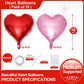 Lovoir 10 Pcs Red Pearl Pink Heart Shape Foil Mylar Balloons 18 Inch Love Balloons For Valentine'S Day Birthday Party Decoration