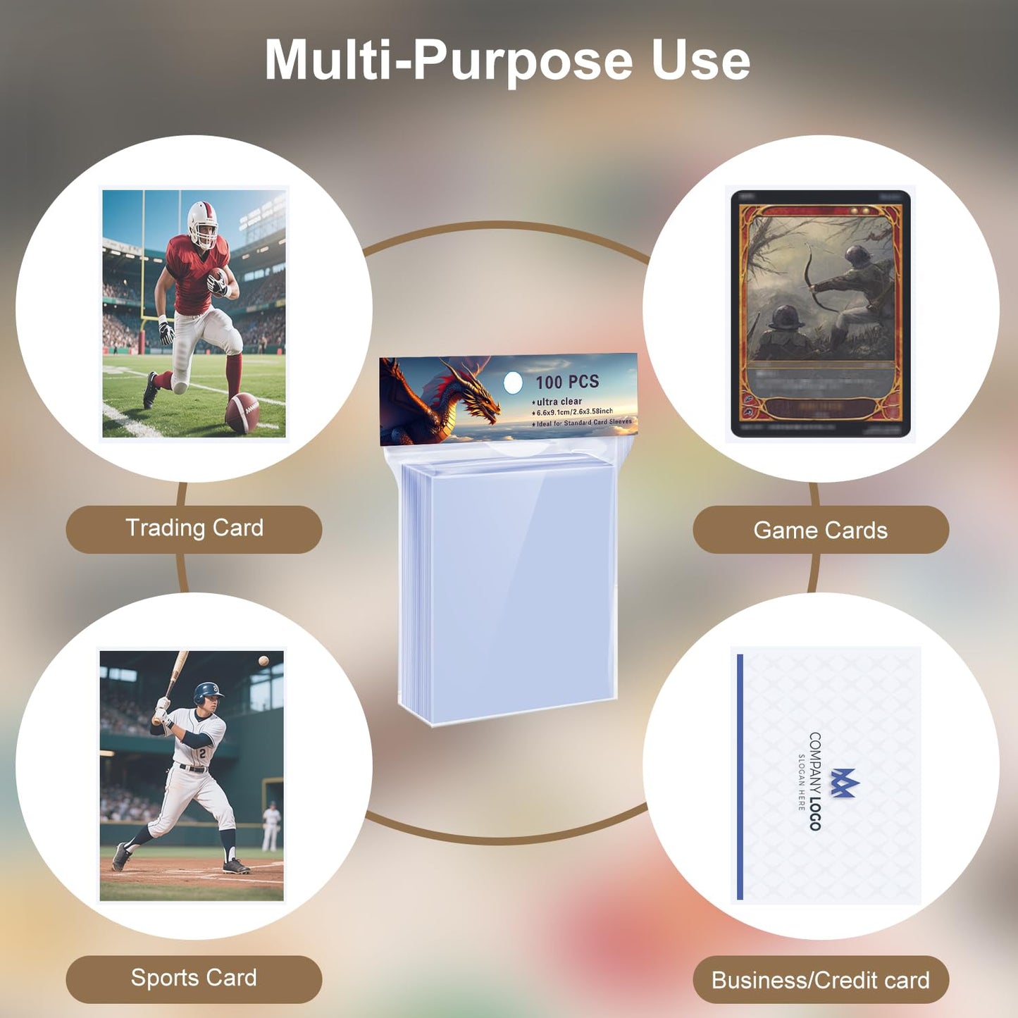 1000 Counts Soft Clear Perfect Fit Inner Sleeves For Trading Cards, Exact Fit Protector For Tcg, Sports (Basketball, Baseball, F