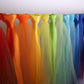 Rainbow Highchair Banner Decoration For Baby - Party Theme Pull Flag, High Chair Fabric Garland, One First Birthday Banner, Phot