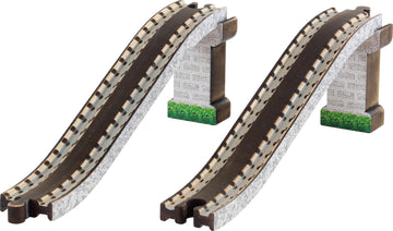 Wooden Train Track - Bridge Track w/Supports - Made in USA