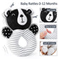 Joyreal High Contrast Baby Toys For Newborn, Black And White Baby Sensory Toys With Car Seat Toys,Infant Toys With Black White C