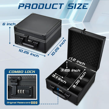 Card Storage Box for 3 x 4 35pt Toploaders  Sports Cards Case with Lock  Trading Card Storage Box Holds 390 Top Loaders or 99 Magnetic Holders  Card Collection Box for Collectors