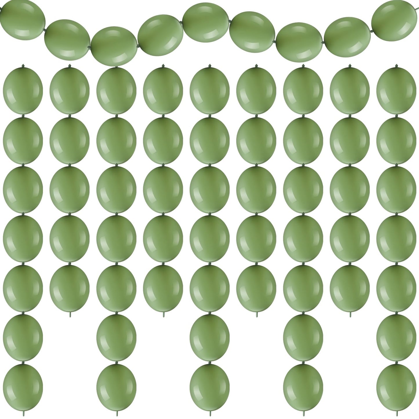 Meanplan 100 Pcs Link Balloon Quick Linking Latex Connected Balloons Linkable for Halloween Thanksgiving Day Carnival Wedding Pa