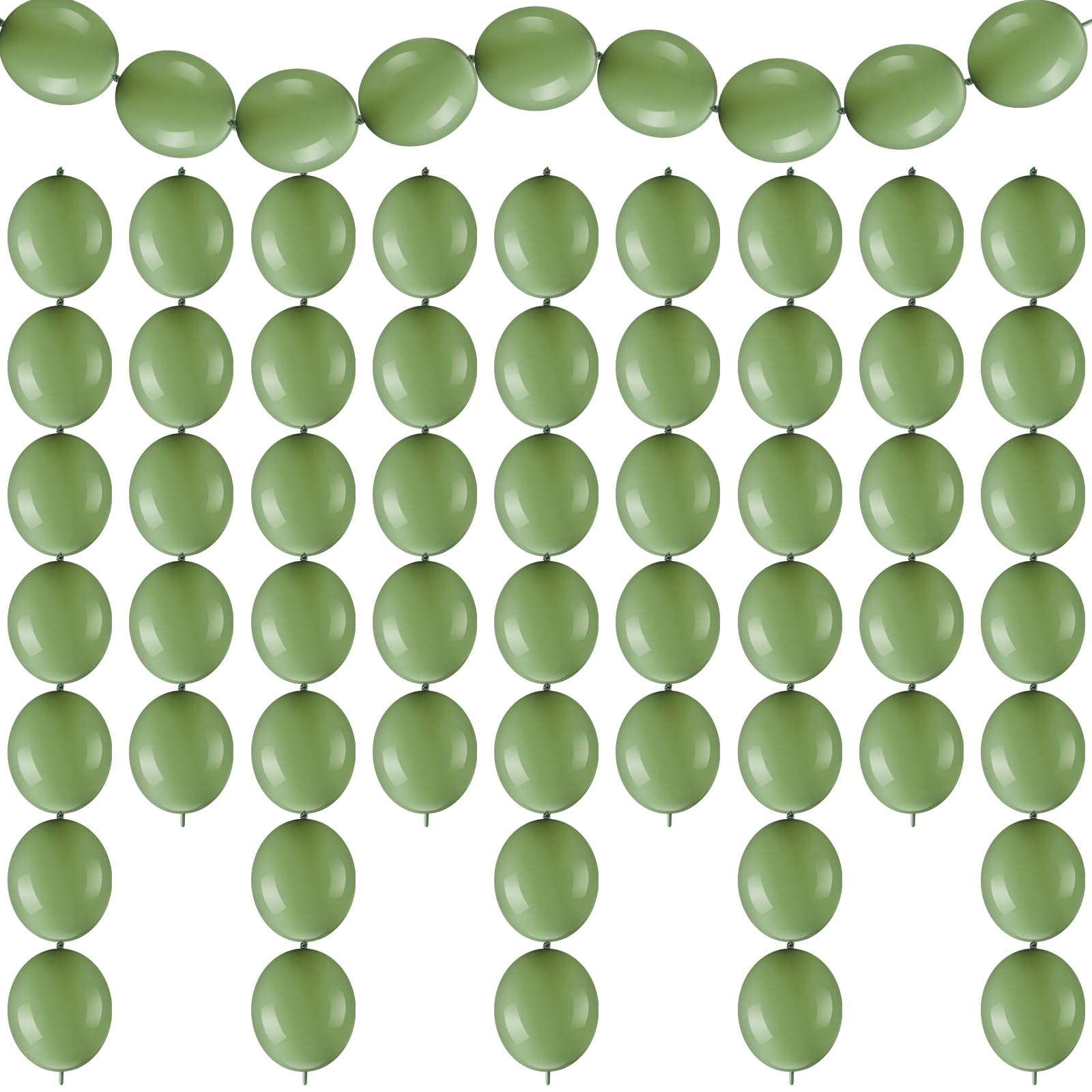 Meanplan 100 Pcs Link Balloon Quick Linking Latex Connected Balloons Linkable for Halloween Thanksgiving Day Carnival Wedding Pa