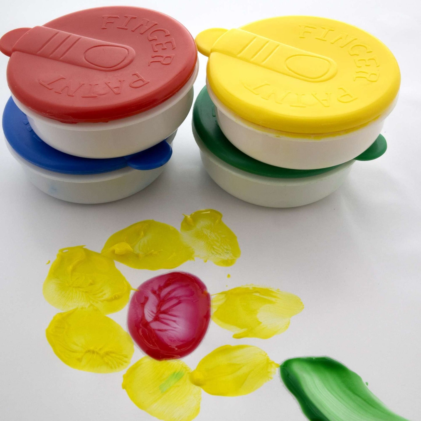 BAZIC Washable Finger Paint, Presentation May Vary, Pack of 4 (40ml Each)