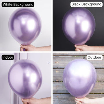 Partywoo Metallic Light Purple Balloons, 50 Pcs 12 Inch Metallic Purple Balloons, Purple Metallic Balloons For Balloon Garland Or Balloon Arch As Party Decorations, Birthday Decorations, Purple-G130