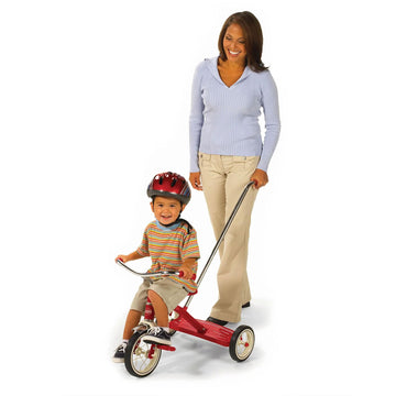 Radio Flyer Tricycle for Kids, 10" Adjustable Seat, Steel Frame, Red, Model 34TZ