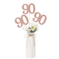 Gexolenu No 90, 10 Pack Double-Sided Rose Gold Glitter 90Th Birthday Centerpieces For Tables, Number 90 Birthday Table Toppers P
