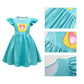 Shelovesit Girls Superhero Cosplay Costume Kitties Dress Movie Character Cat Dress Up Outfits - 140Cm/7T-8T - Blue