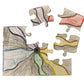 Inovart Puzzle-It 9-Piece Blank Puzzle, 12 Puzzles Per Package, 4' X 5-1/2', White