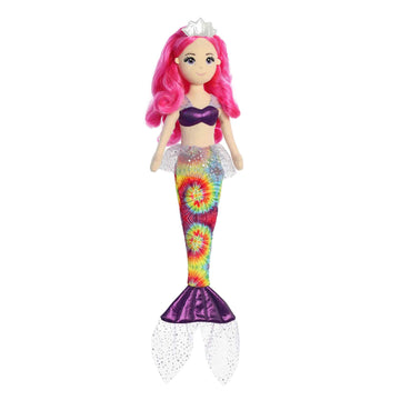 Aurora® Melody Stuffed Doll - 18" Multi-color Tie Dye Sparkles™ - Polyester - Model 33340
