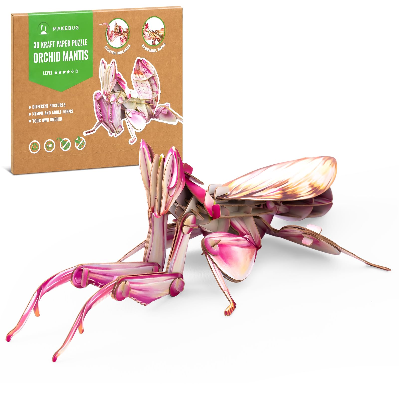 Makebug 3D Puzzles For Kids, Elephant Toy Paper 3D Puzzles With Sound, Gift Toys For Kids Ages 7,8,9,10,11,12 Years Old