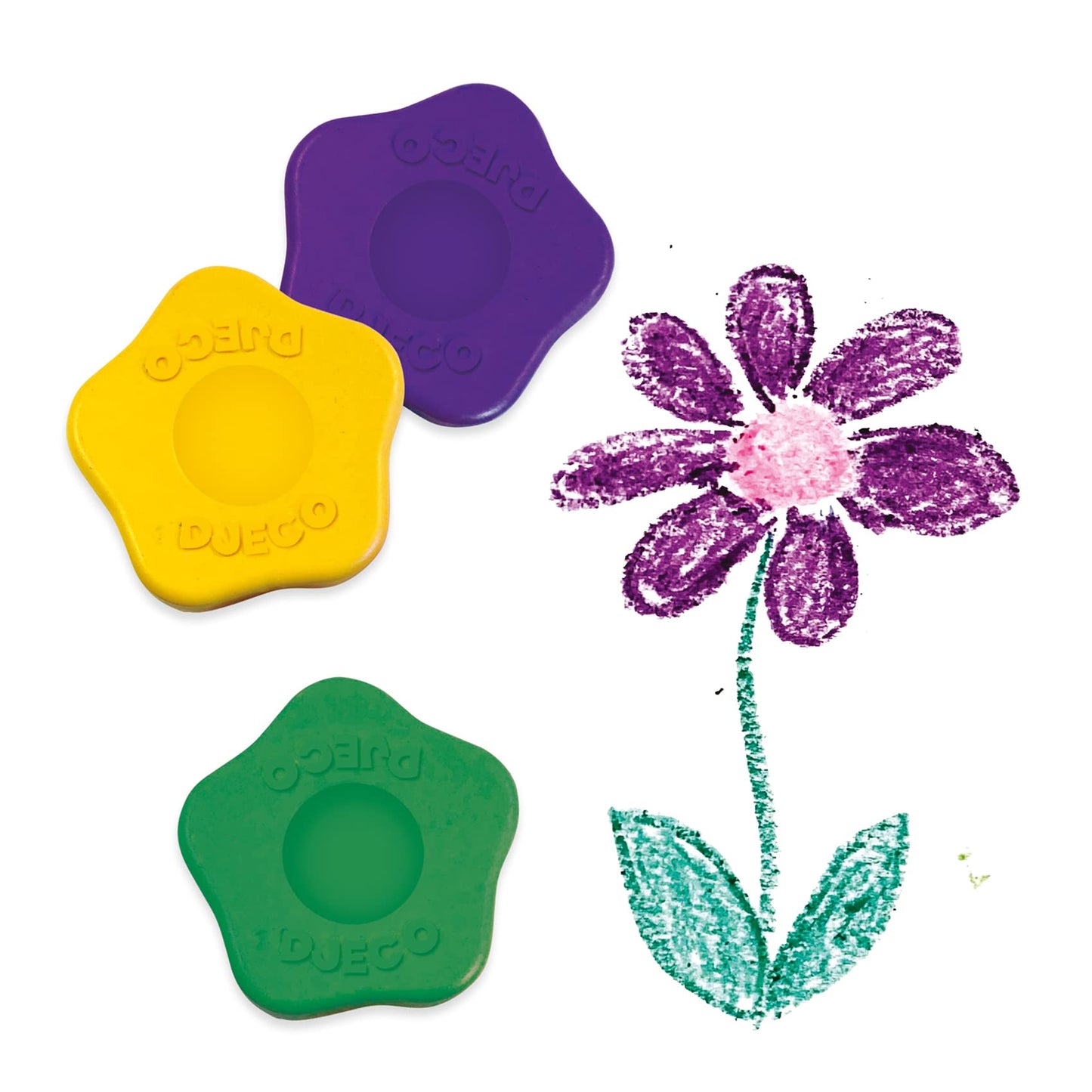 Djeco Little Colors 12 Flower Shape (39005), Multicolor, Count (Pack of 1)