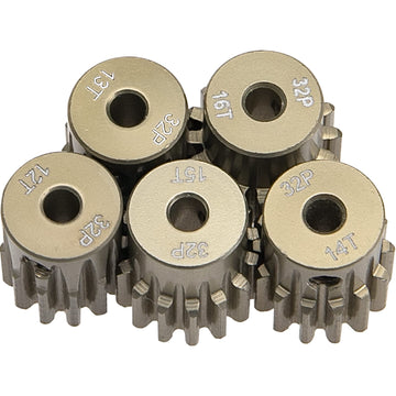 Sharegoo 7075 Aluminum Alloy 32Dp 3.175Mm Pinion Gear Sets 12T 13T 14T 15T 16T Motor Gears Fit 3.175Mm (1/8-Inch) Shaft Compatib