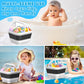 Anivia Foldable-Bath-Toy-Storage-Organizer, Bath Toy Holder With Removable Base, Quick-Drain-Drying Bathtub Toy Storage/Basket, Stand Up Bathroom Shower Toys Holder For Kids - Black