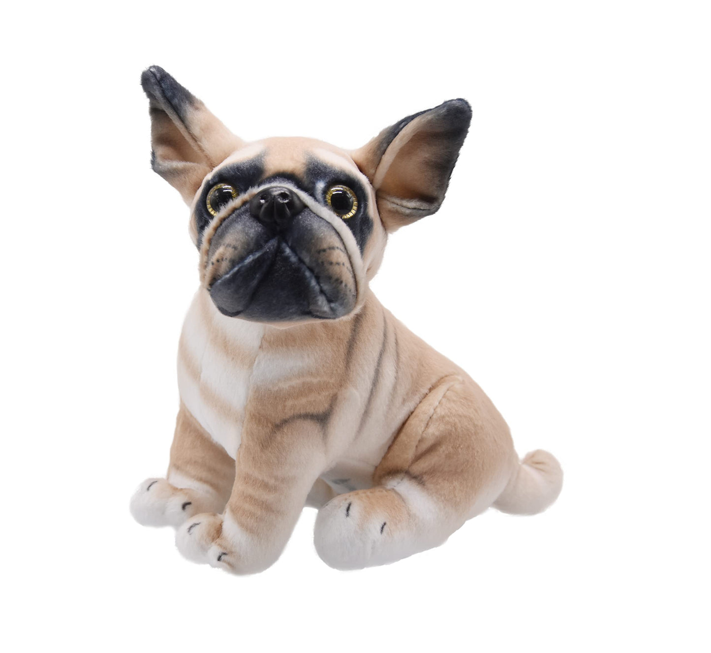 Yonlit Lifelike French Bulldog Stuffed Animal Animated Plush Puppy Toy Doll Super Realistic Dogs Act Like Real Excellent Gifts For Kids Birthday Party Dog Collection 9 Inches (Sitting Bulldog)