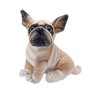 Yonlit Lifelike French Bulldog Stuffed Animal Animated Plush Puppy Toy Doll Super Realistic Dogs Act Like Real Excellent Gifts For Kids Birthday Party Dog Collection 9 Inches (Sitting Bulldog)