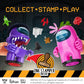 P.M.I. Among Us Crewmate Figures With Stampers (2) - 6.7-Inch Red & Yellow Toy Figures, 10 Hidden Accessories, Party Favors & Playable Collectibles