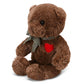 Riuhot Small Teddy Bear With Heart Cute Brown Teddy Bear Stuffed Animal Soft Stuffed Bear Plush Bear Plushie Toys Gifts For Girl