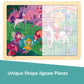24 Piece Puzzles For Kids 3 Year Old, Unique Shape Jigsaw Pieces Fairy Princess, Wooden Jigsaw Puzzles For Toddlers, Preschool Puzzles For 3 4 5 Year Old Girls With Wooden Puzzle Tray And Storage Bag
