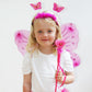 Fun Play Fairy Dressing Up Costume For Girls - Butterfly Fairy Wings, Tutu, Magic Wand,Headband Costume Set For 3-8 Years
