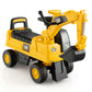 Honey Joy Ride On Push Car, Licensed Caterpillar Toddler Bulldozer Digger Toy, Outdoor Digging Scooper W/360 Degree Working Shovel, Ride On Excavator Construction Vehicle For Kids Boys Girls, Yellow