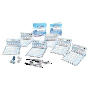 Horrible Guild Railroad Ink: Deep Blue Edition - Dice Rolling Railway Game, One Size, Plastic, Ages 8 & Up, Expansion Dice Included