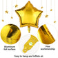 Durony 12 Pieces 18 Inches Gold Star Foil Balloons Star Shaped Mylar Star Helium Ballons Party Decorations For Birthday Party An