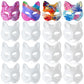 Leyndo 48 Pack Paper Mache Masks Craft Masks Blank DIY Halloween Mask Half Face Paintable Mask Mardi Gras Masquerade Cosplay (Ca