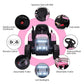12V Kids Ride On Tractor With Trailer & Remote Control, Toddler Battery Powered Electric Vehicle, Slow Start 7Led Headlights Usb Music Player 2+1 Gear Shift, Pink, 35W/ Eva Tire