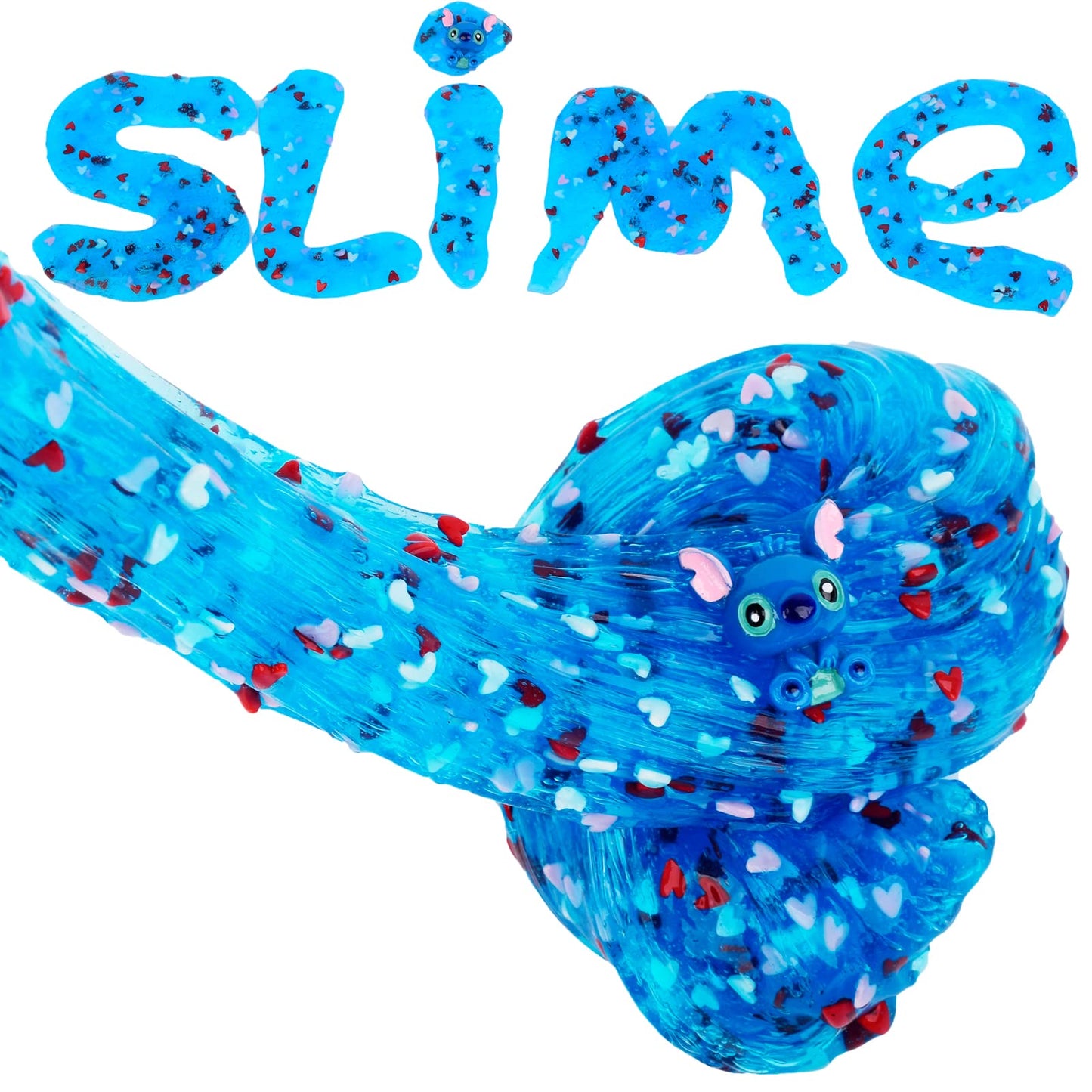 Jigejunfa Blue Clear Slime, Scented Crystal Water Jelly, 7OZ, Soft Putty, Stress Relief Toy for Kids, Birthday Party Favors