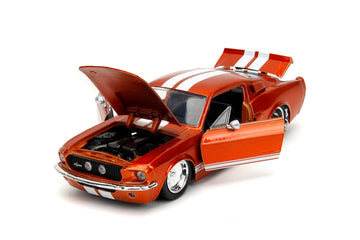 Big Time Muscle 1:24 1967 Shelby Gt-500 Die-Cast Car, Toys For Kids And Adults(Candy Orange)
