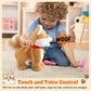 Hcdoujoy Walking Barking Singing Corgi Puppy Toy, Repeats What You Say, Realistic Licking Tongue Wagging Tail Mechanical Dog Wit