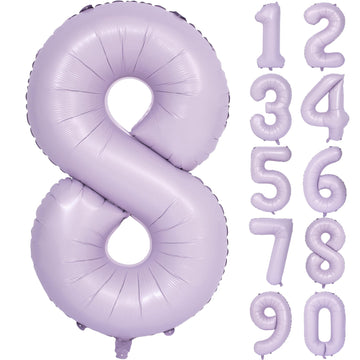 40 In Matte Purple Number Balloons Helium Foil Mylar Balloon Birthday Party Banquet Decoration Digital 8