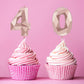 40th Birthday Candles, Number 40 Candles Happy Birthday Cake Topper 3D Diamond Shape Numeral Sparkler Candles for Men Women Birt