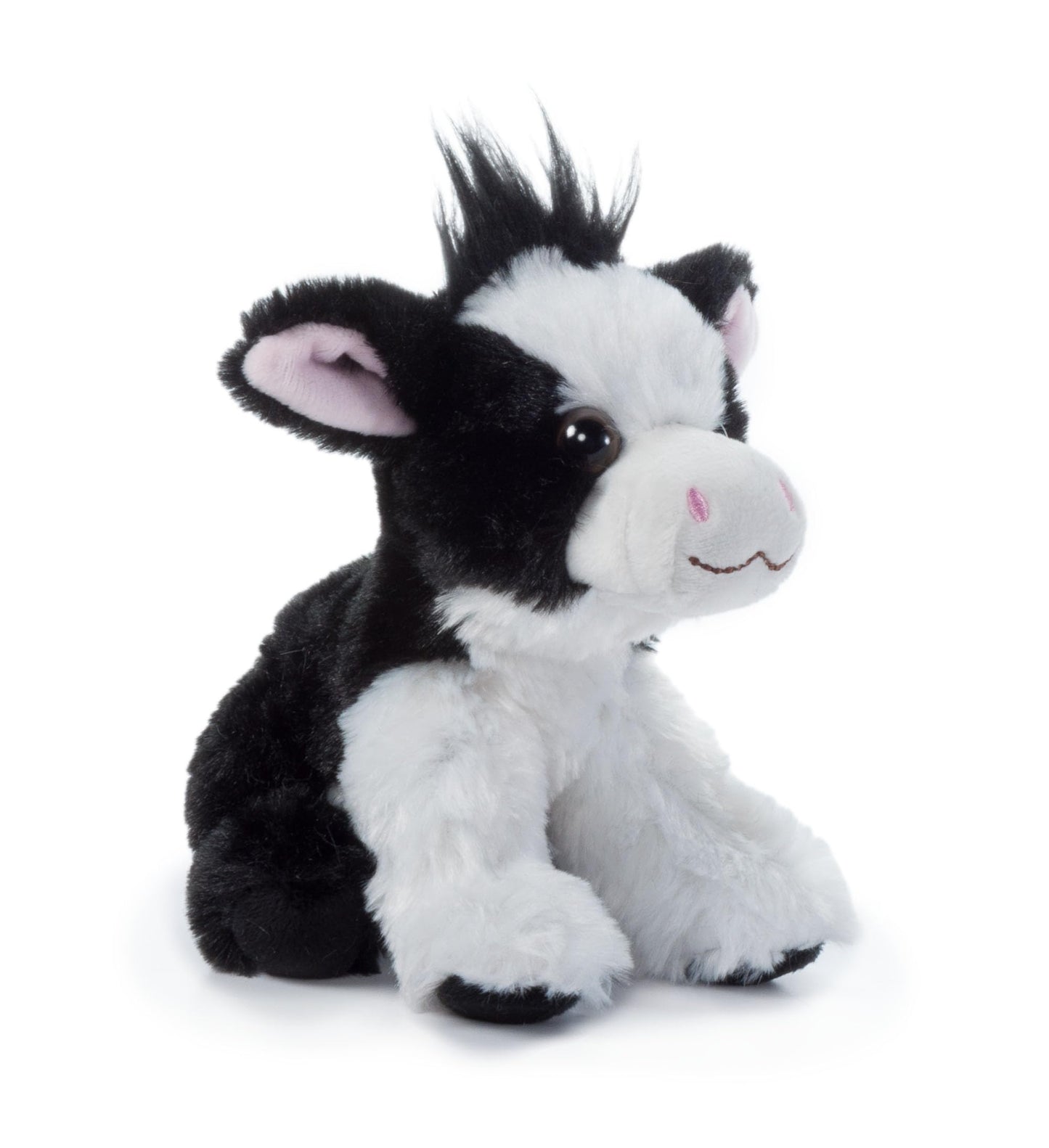 The Petting Zoo Cow Plush Toy, 6" Stuffed Animal, Recycled Material, Multi-Color, Model 421024