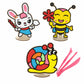 Spartan Kids Wooden Rabbit, Honey Bee, And Snail (Set Of 3)  Diy Foam Clay Art Kit With Stand And 8 Colors For Kids Ages 612