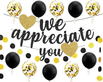 We Appreciate You Banner Thank You Appreciation Theme Party Decoration For Employee Doctor Nurse Parents Teacher Coworker Staff