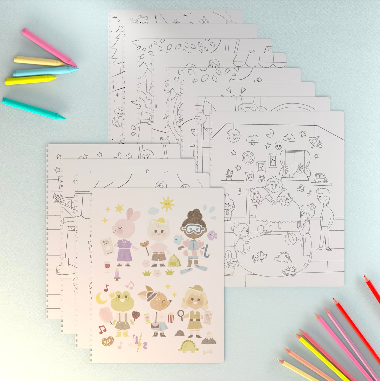Together With You Sticker + Coloring Book (500+ Valentine'S Stickers For Kids & 12 Coloring Pages)- Side By Side Sticker Activit