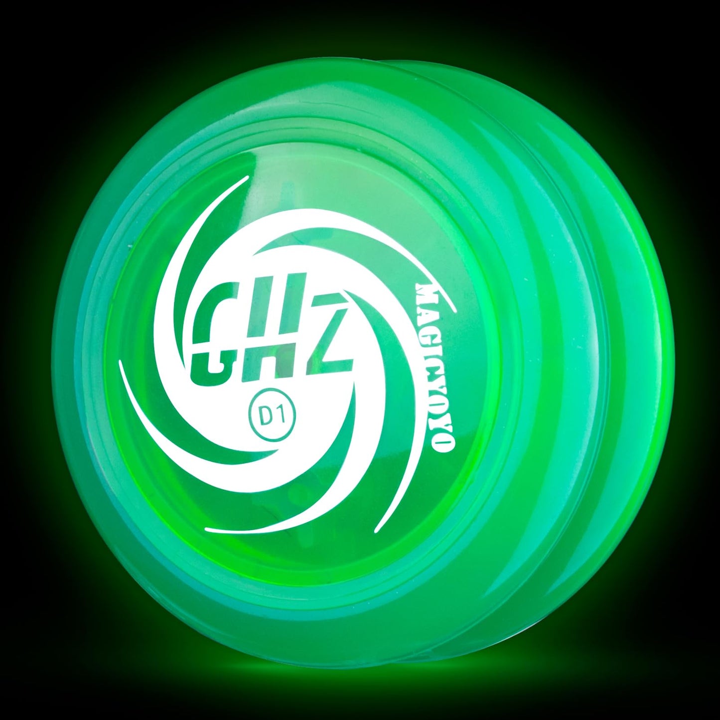 Magicyoyo D1 Ghz Looping Yoyo Glow In The Dark, Entry-Level Yoyo For Kids, Auto Return Yo-Yo For Beginner, Responsive Yo Yo For 2A Looping Trick, Kids Yoyos With 6 Yoyo Strings (Glow Green)