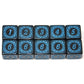 SmartDealsPro 10-Pack D6 Six Sides 16mm Dice Die for DND MTG PRG Wow Table Game Math Teaching (Blue Letter)