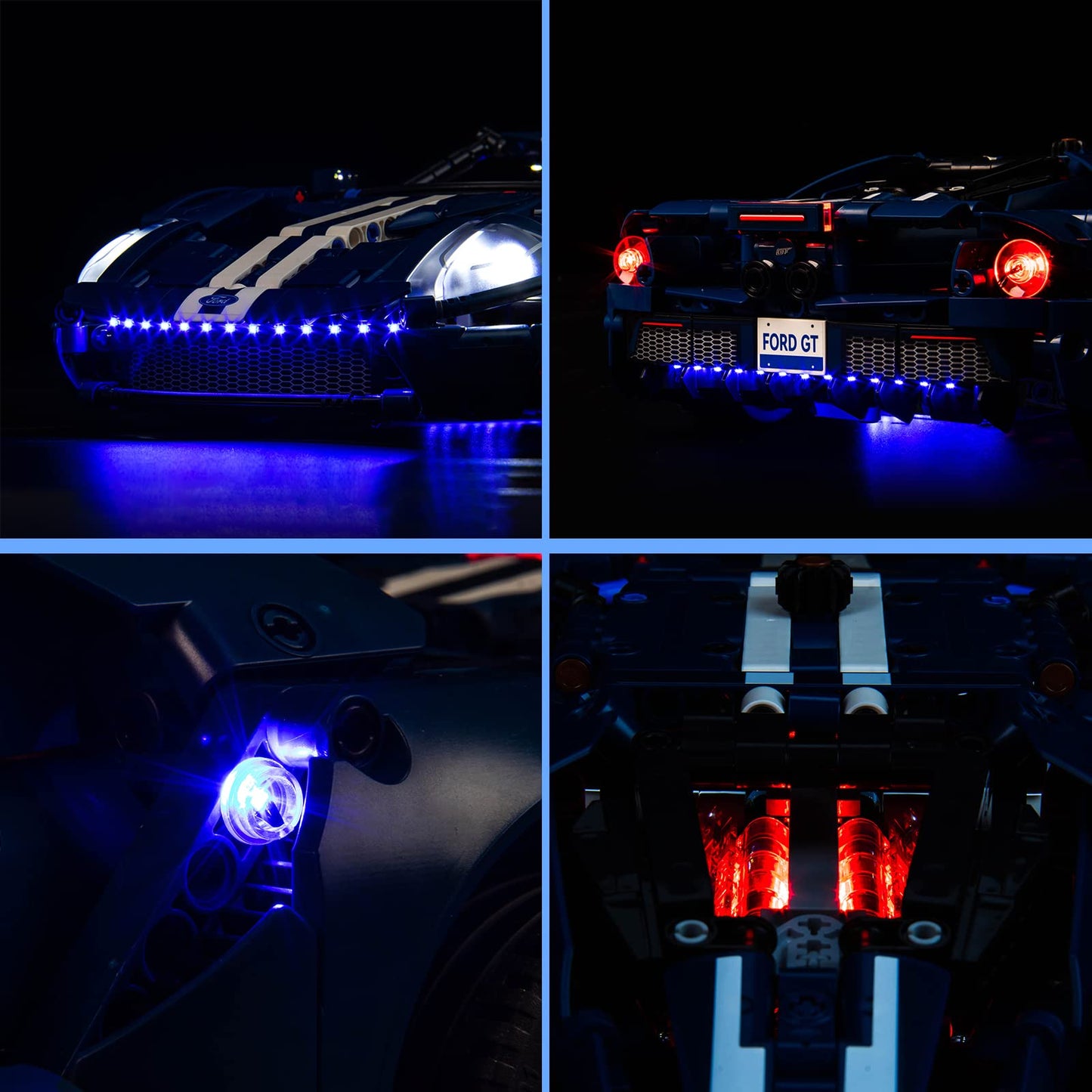 Vonado Led Lights Set Compatible With Lego 2022 Ford Gt 42154, Remote Control Technic Ford Gt Light Kit Compatible With Lego Car For Adults 42154 (No Model)