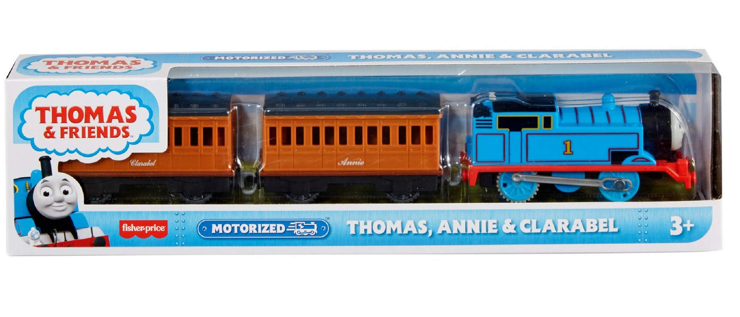 Thomas & Friends Motorized Toy Train with Battery-Powered Thomas Engine and Annie and Clarabel Passenger Cars for Unisex Childre