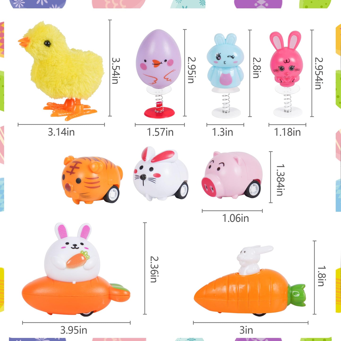 Shitailu 24 Pcs Easter Jumping Popper And Wind Up Toys For Kids Gift Boys Girls Toddlers Easter Goodie Bag And Basket Stuffers E