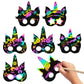 MALLMALL6 24Pcs Magic Horse Mask Scratch DIY Masks Party Favors Color Reveal Scratchboard Magic Horse Theme Birthday Party Suppl